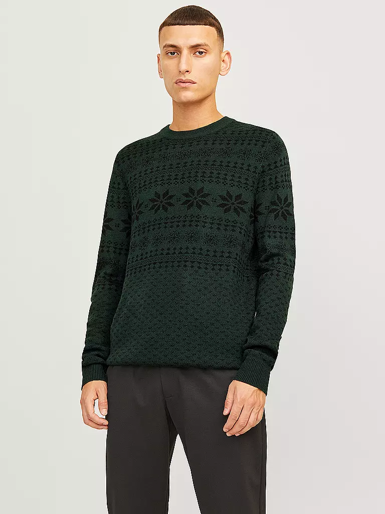 JACK & JONES Pullover JJXMAS GABRIEL schwarz