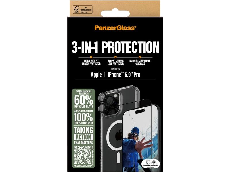 Panzerglass 3-in-1 Protection Bundle iPhone 16 Pro Max 3-in-1 Set für das Apple iPhone 16 Pro Max