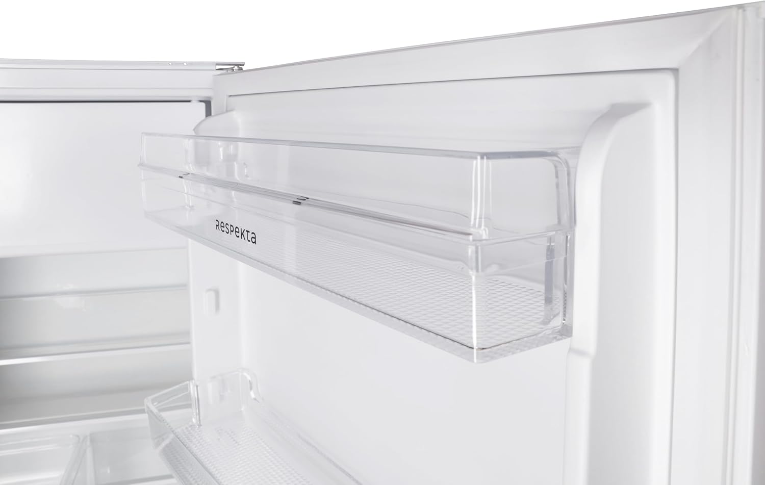Respekta Einbaukühlschrank mit Gefrierfach 88 cm / 116 L Nutzinhalt/Wechselbarer Türanschlag/Automatische Abschaltung des Kühlteils/Kühl-Gefrierkombination ‎KS88.4-11 / Max. 39 dB/in weiß