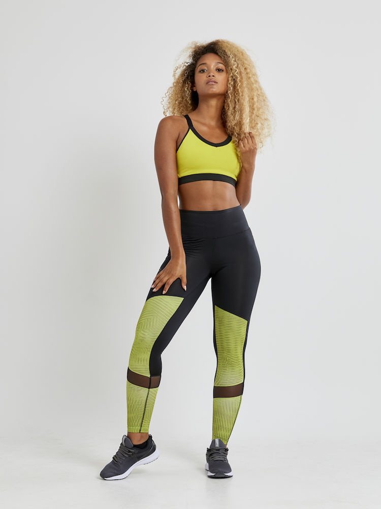 Craft Motion Sports BH gul/sort