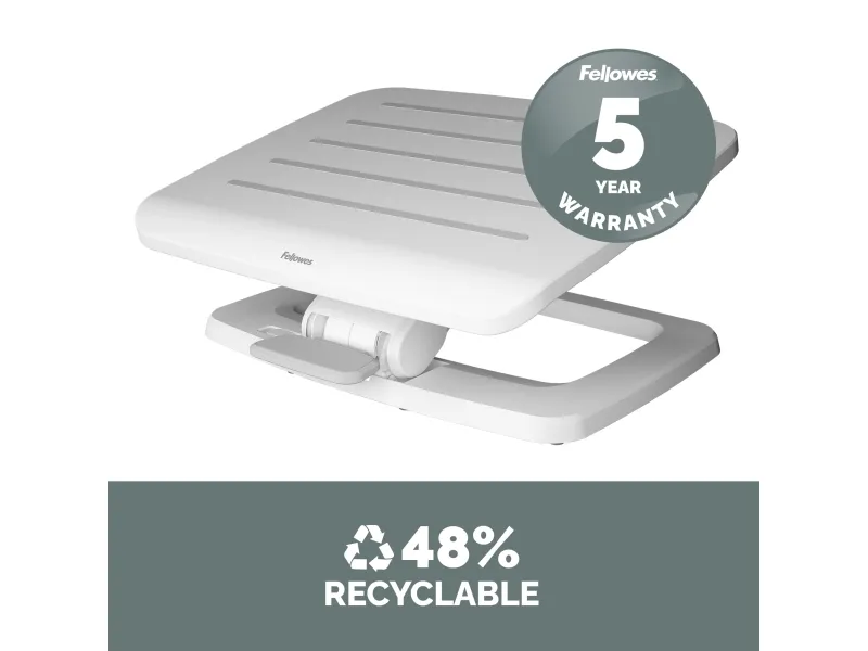 Fellowes Hana LT Footrest White, Hvid, ABS, 45 cm, 35 cm, 450 mm, 360 mm