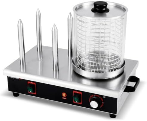 Equipementpro   (HDW 4)  Appareil à hot dog en inox   4 plots chauffants   Machine à Hot Dog Professionnelle (Puissance 650 Watts : Cuisine et Maison