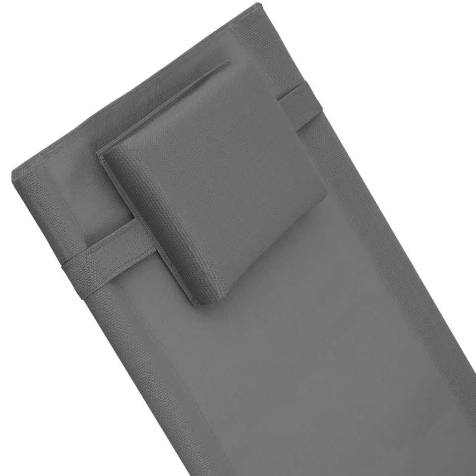 tectake Ligstoel Taya, ergonomisch, schommelfunctie, Grijs