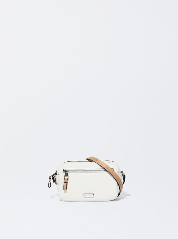Bolsa transversal com efeito nylon - Cru