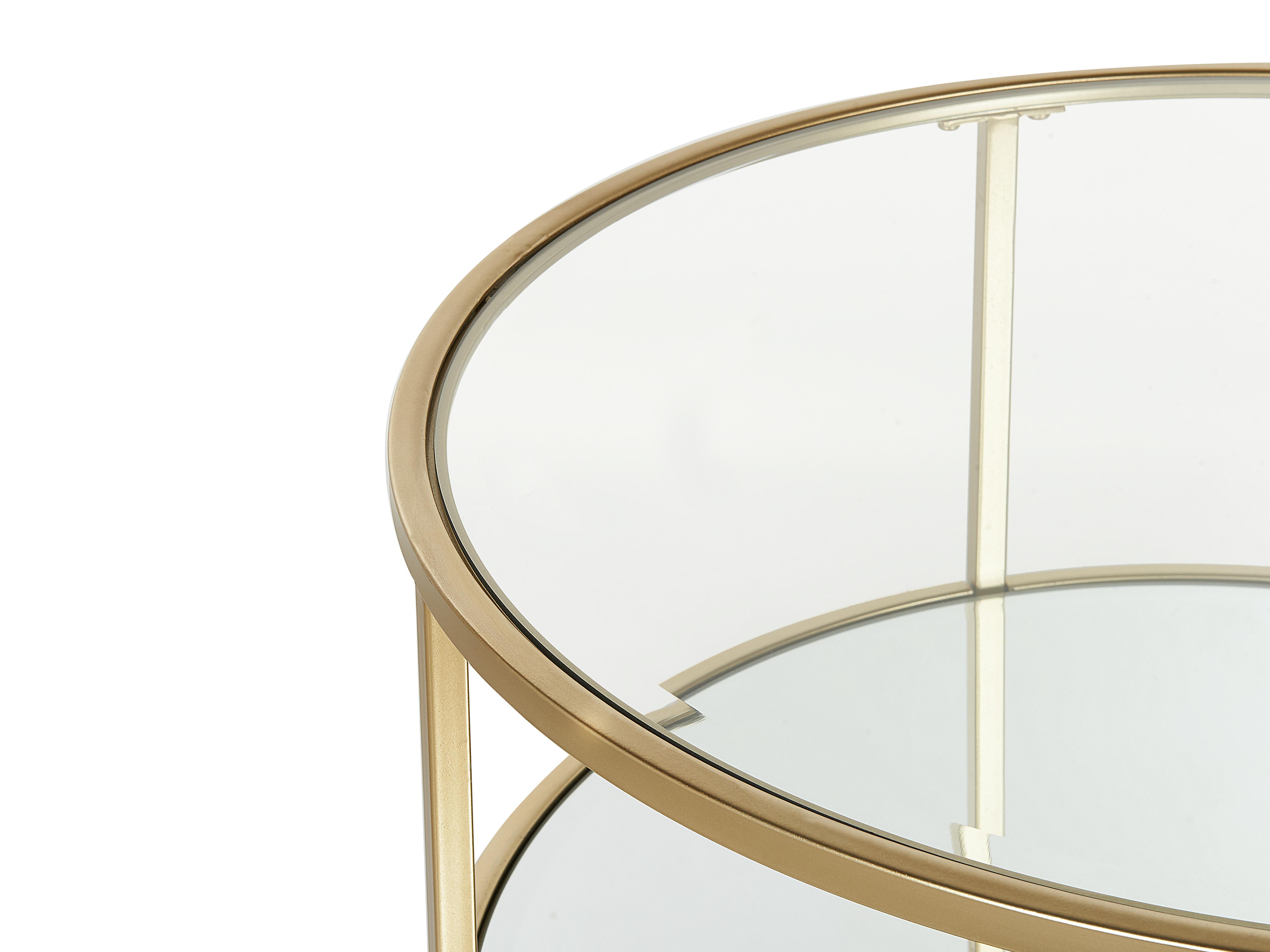 Salontafel BIRNEY Veiligheidsglas Goud