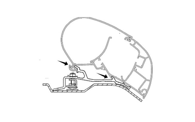 Dometic PR-Adapt Adapter für Dachmarkisen PW 2000 und PW 2500