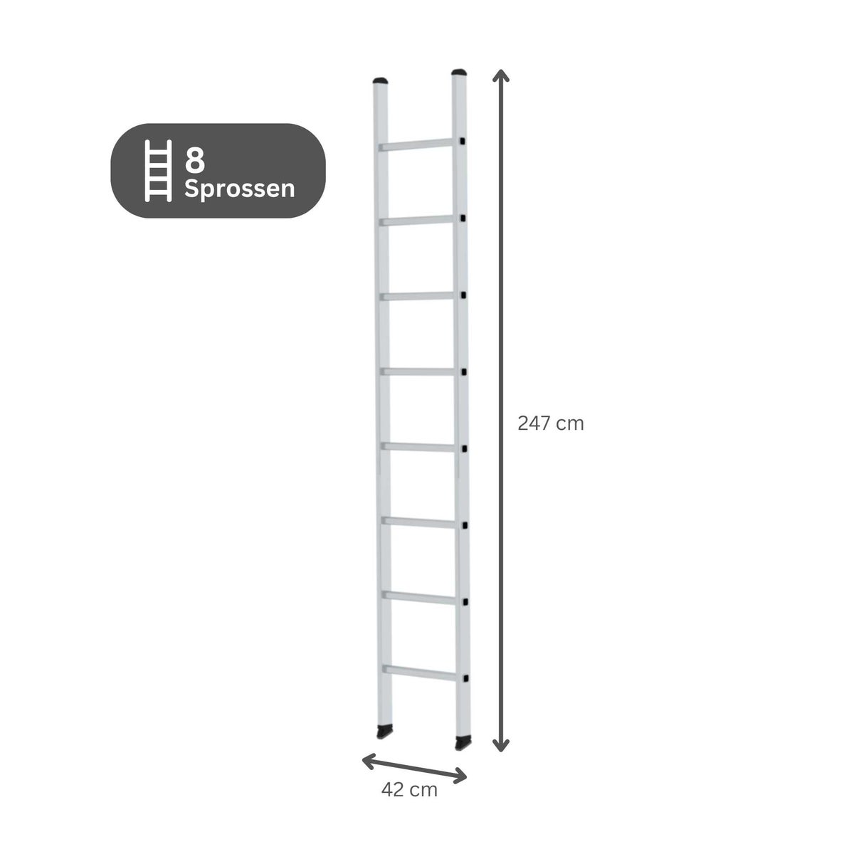 PROREGAL Sportenladder zonder dwarsbalk 8 sporten