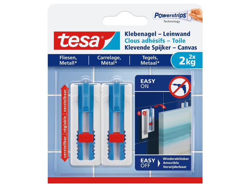 tesa Klebenagel Leinwand für Fliesen & Metall 2 kg Klebenagel für Leinwände, Fliesen & Metall