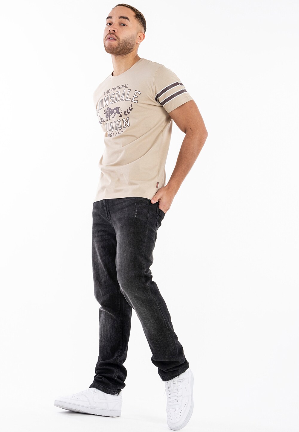 Lonsdale Herren T-Shirt normale Passform BROUSTER
