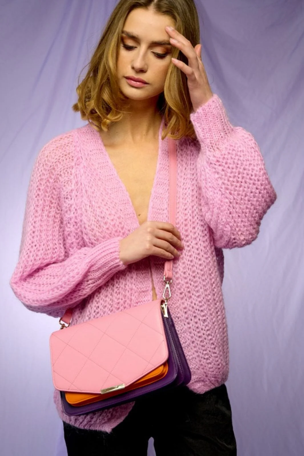 Noella Joseph Cardigan Solid dusty pink
