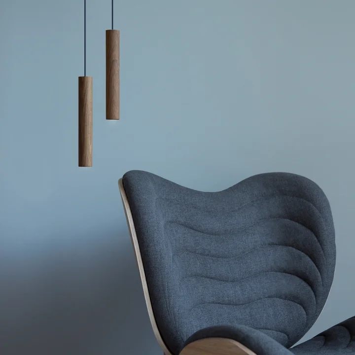 Umage - Chimes Pendelleuchte LED, Ø 3 x 22 cm, Eiche dunkel