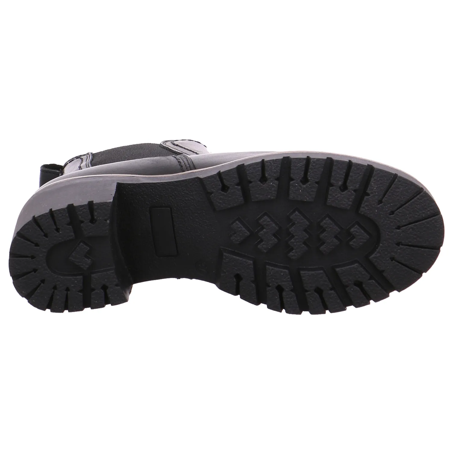 SCHUHENGEL Stiefelette Schwarz Leder  mit Lammfellfutter