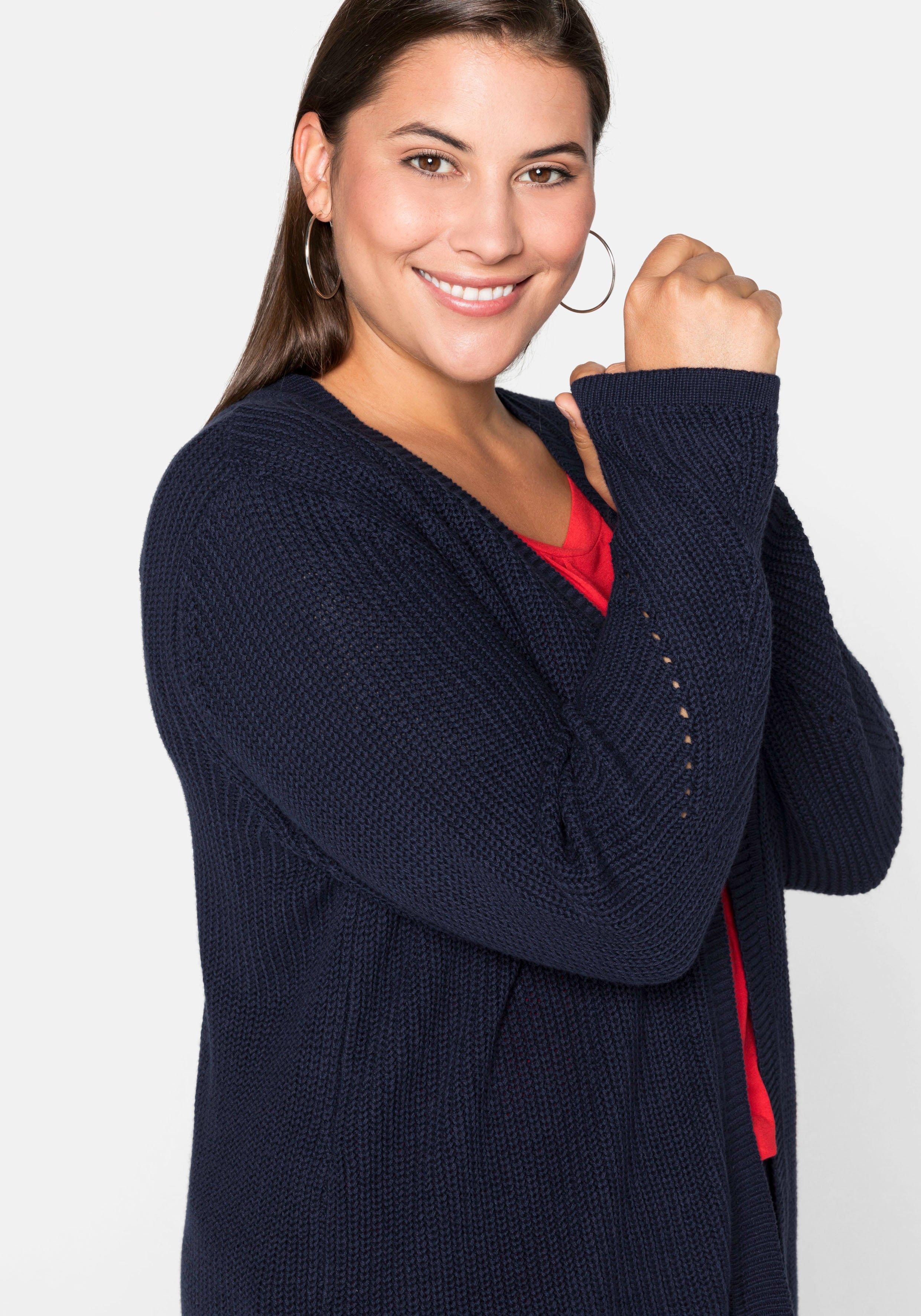 Cardigan aus Grobstrick, in offener Form