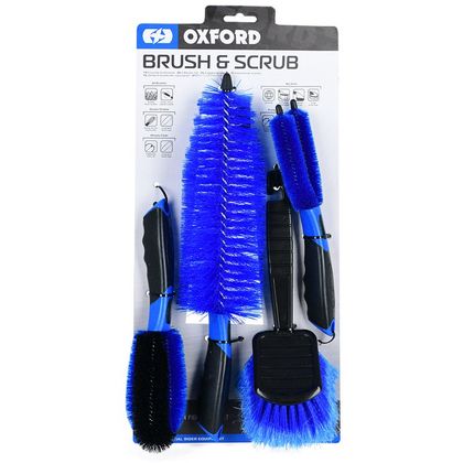 Brosse Oxford (set de 4 brosses) Universel - Bleu