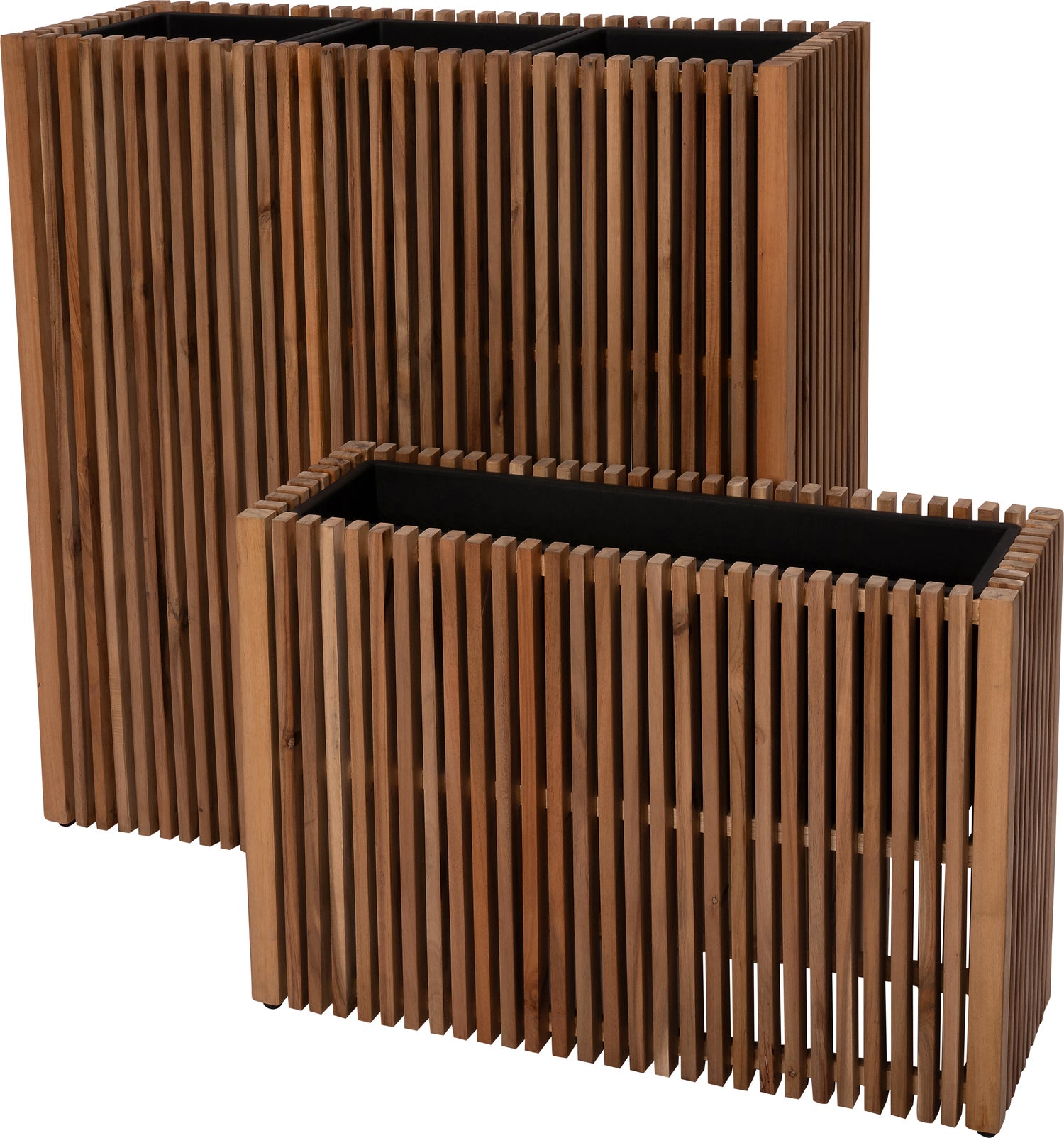 Intratuin bloempot op poten Latten naturel 73 x 27 x 50 cm