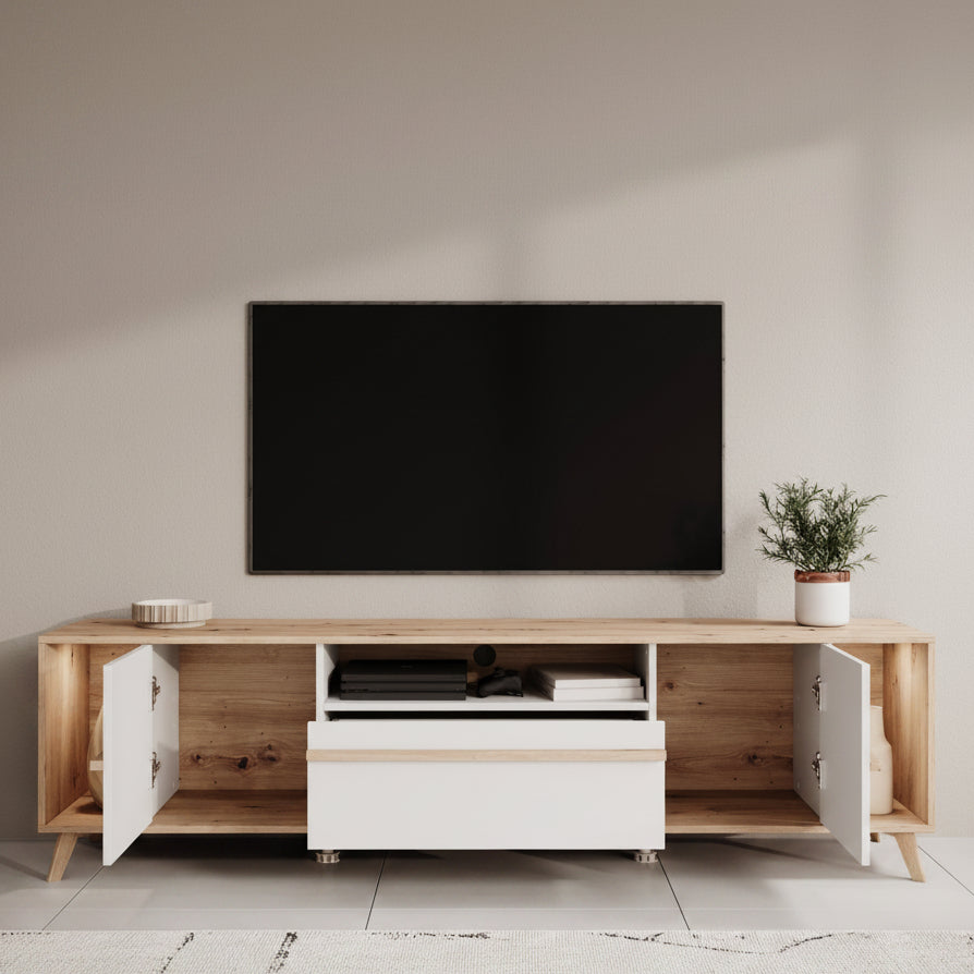 Oswald - TV-Meubel - Wit - 189 cm