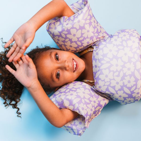 Swim Essentials Puddle Jumper - Purple Flowers - 2-6 Jaar