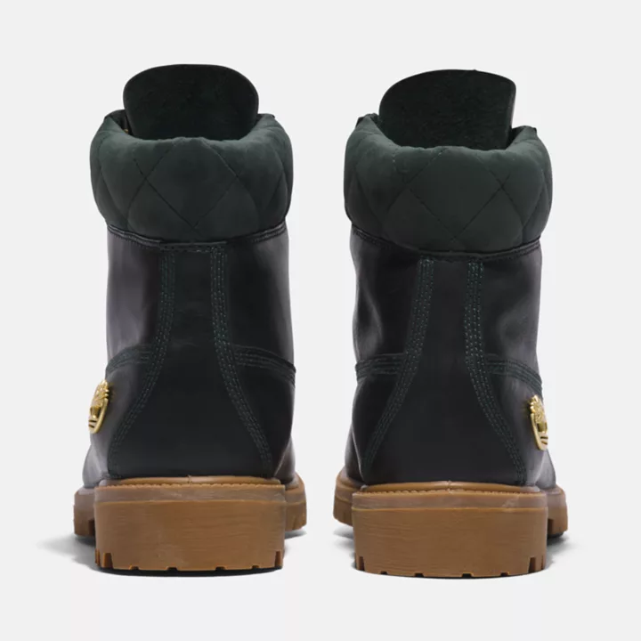 Bota Timberland Premium de 6 polegadas para homem, em preto/verde.
