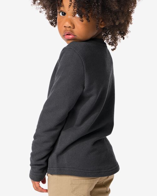 pull enfant relief gris foncé