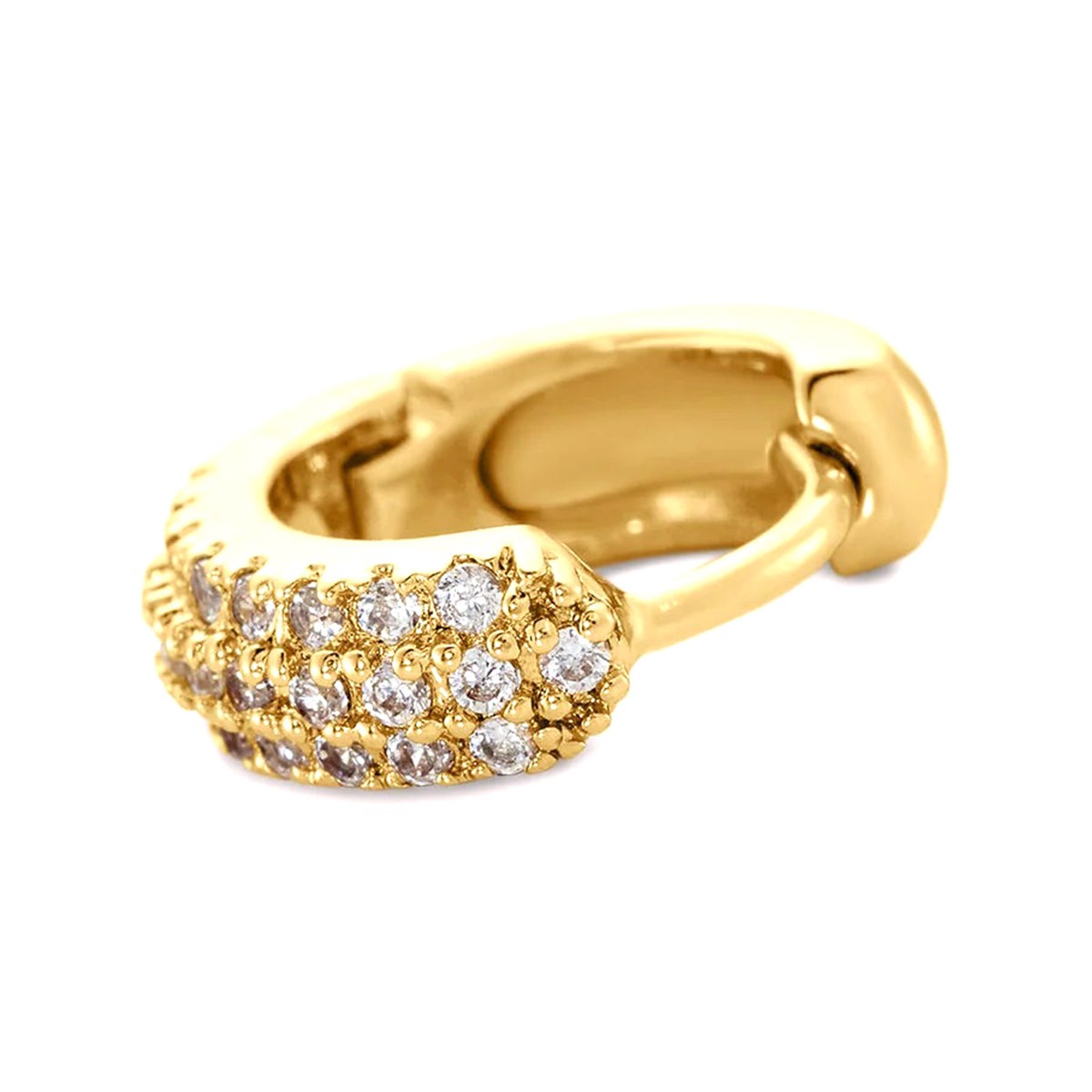 Piercing Agatha créole doré et oxyde de zirconium