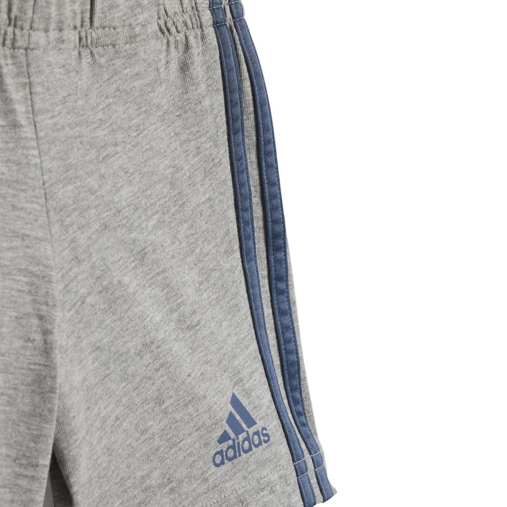 adidas T-shirt + short blauw/grijs