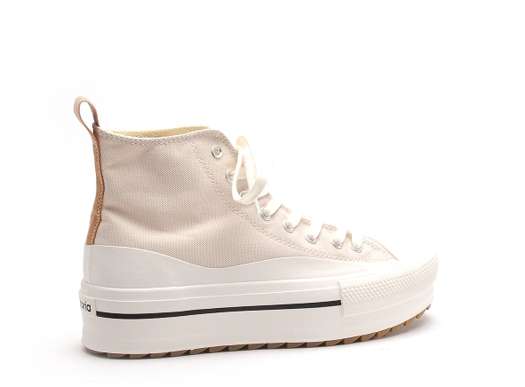 Victoria boots bottine femme 1061122 tribu doble lona  pieza beige