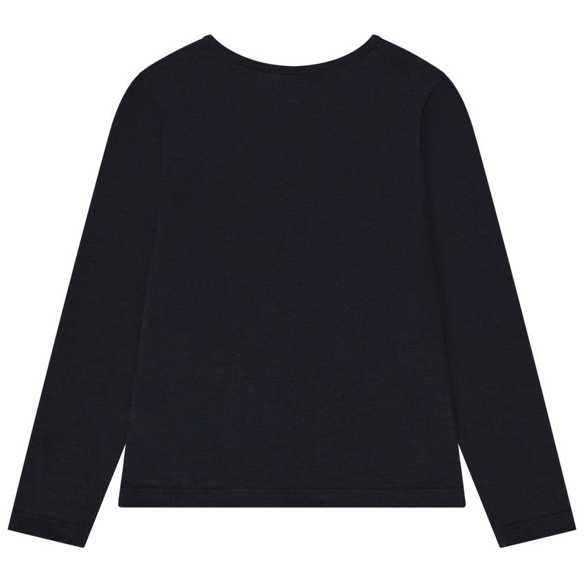 T-shirt manches longues en jersey avec sequins magiques pour fille - Gris foncé