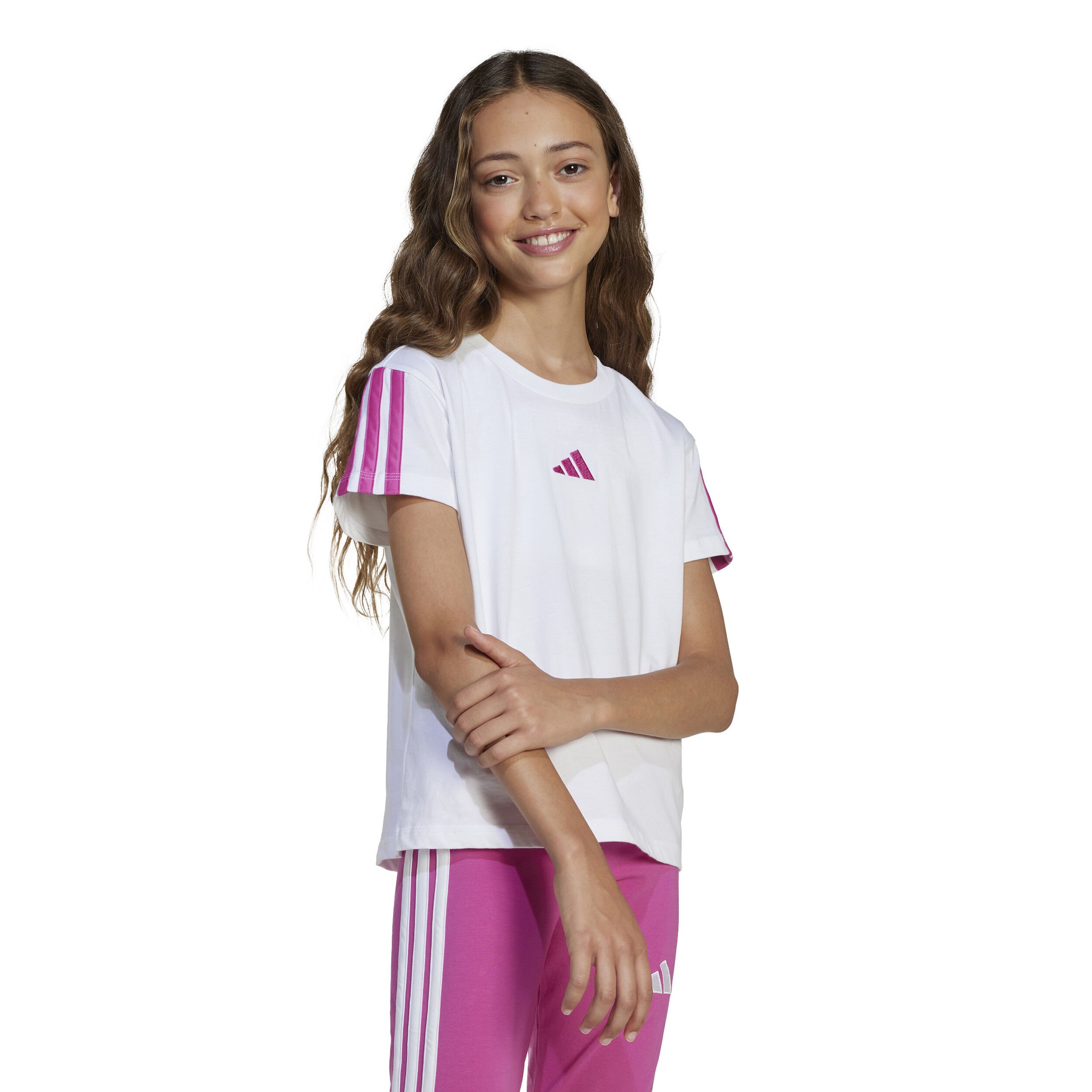adidas Essentials T-shirt Enfants - Blanc , Pink