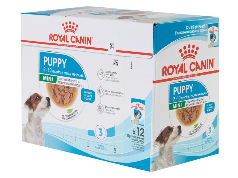 Royal Canin Nassfutter Start of Life Mini Puppy Sauce, 12 x Alleinfuttermittel für kleine Hundewelpen