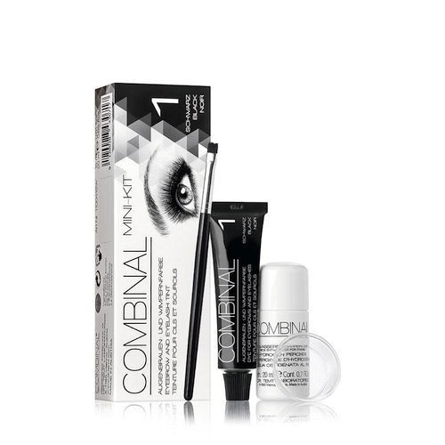 Combinal Wenkbrauwen Wimperverf Kit Zwart 1set