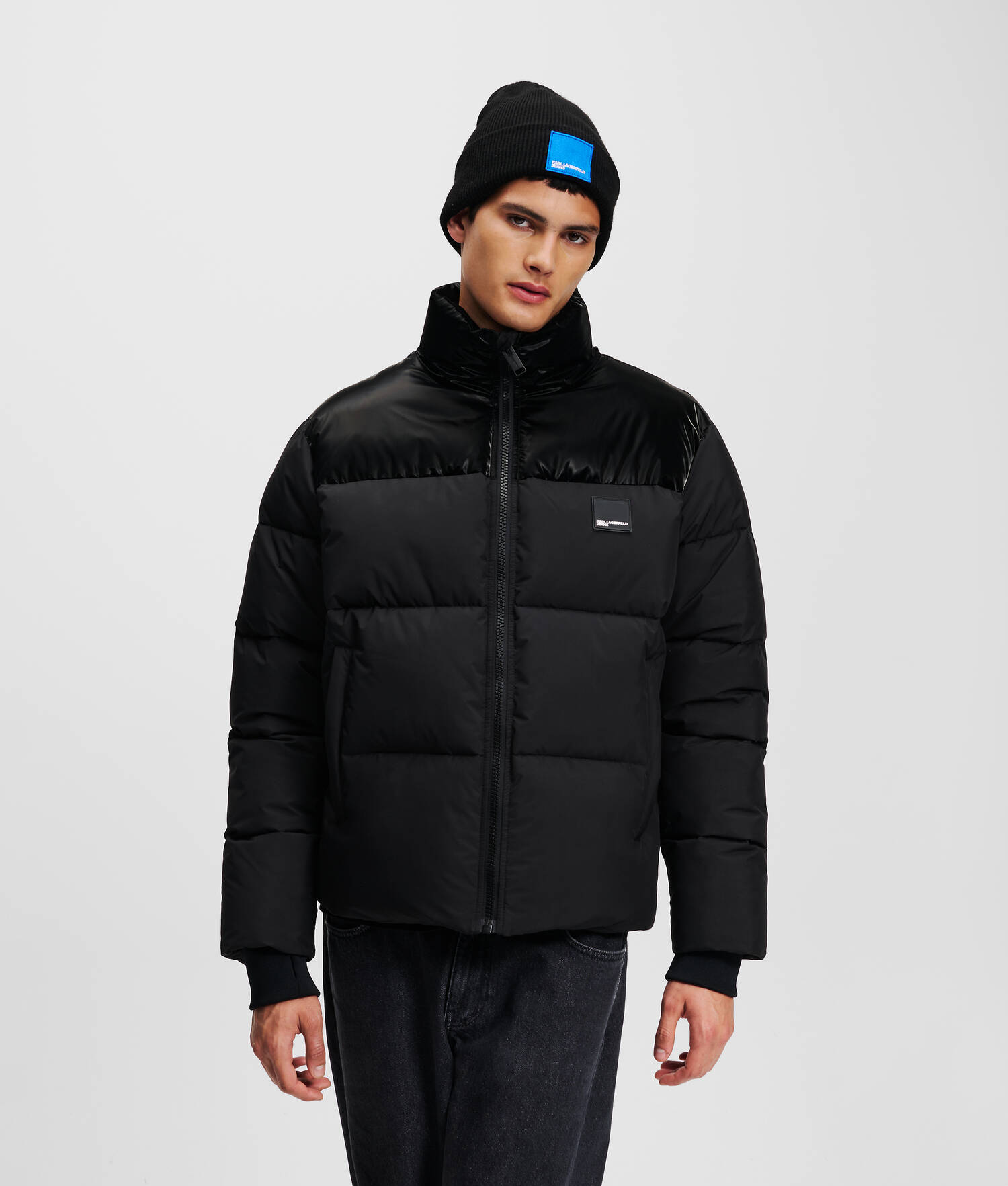 VESTE MATELASSÉE EN MATIÈRES MÉLANGÉES KLJ