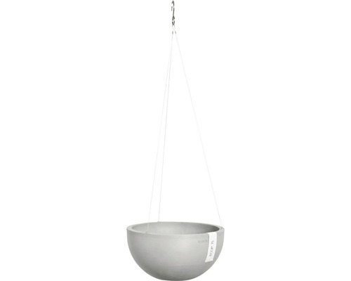 Ecopots Brussels hangpot, kunststof, Ø 26,5 cm, H 13 cm, witgrijs