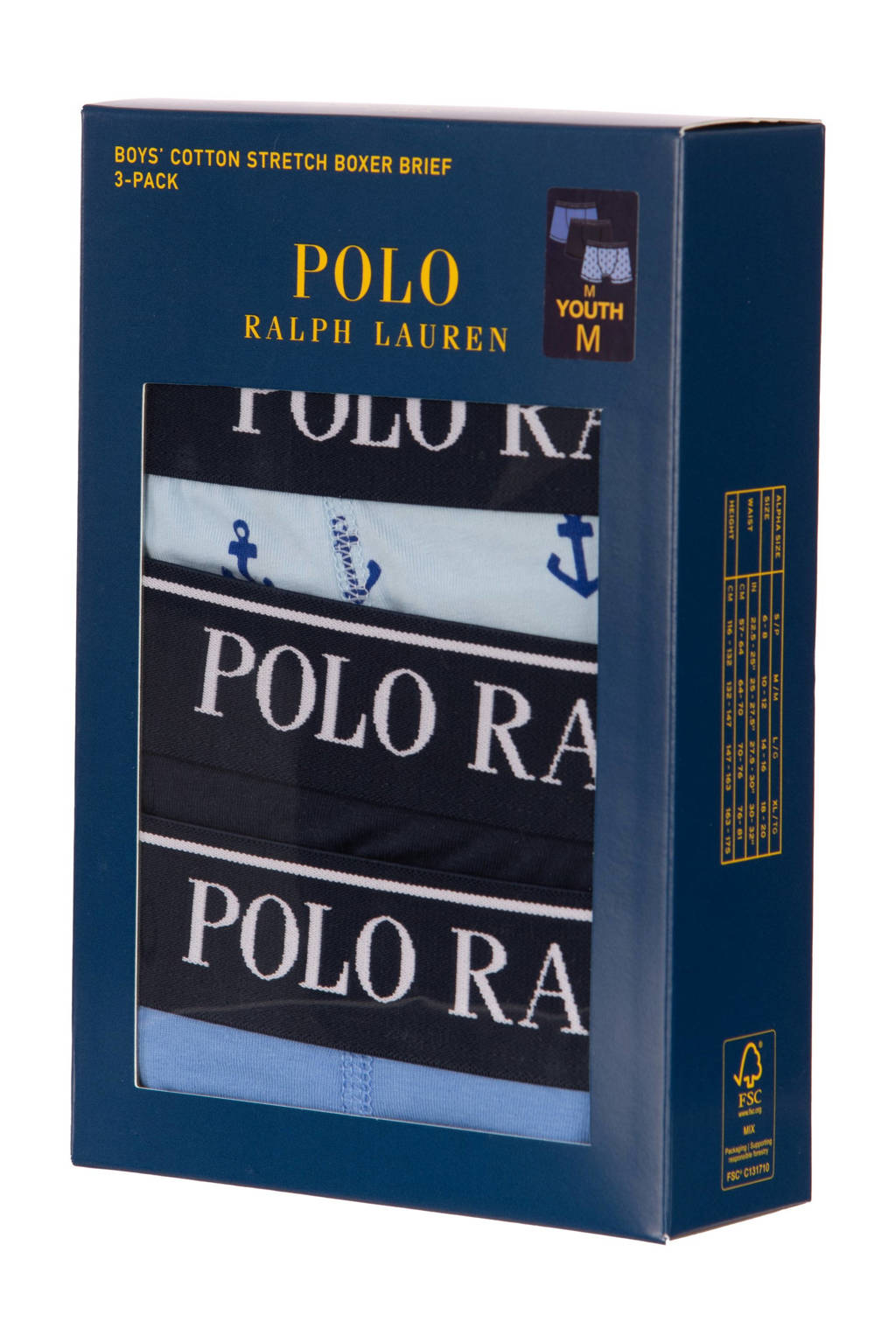 boxershort - set van 3 blauw