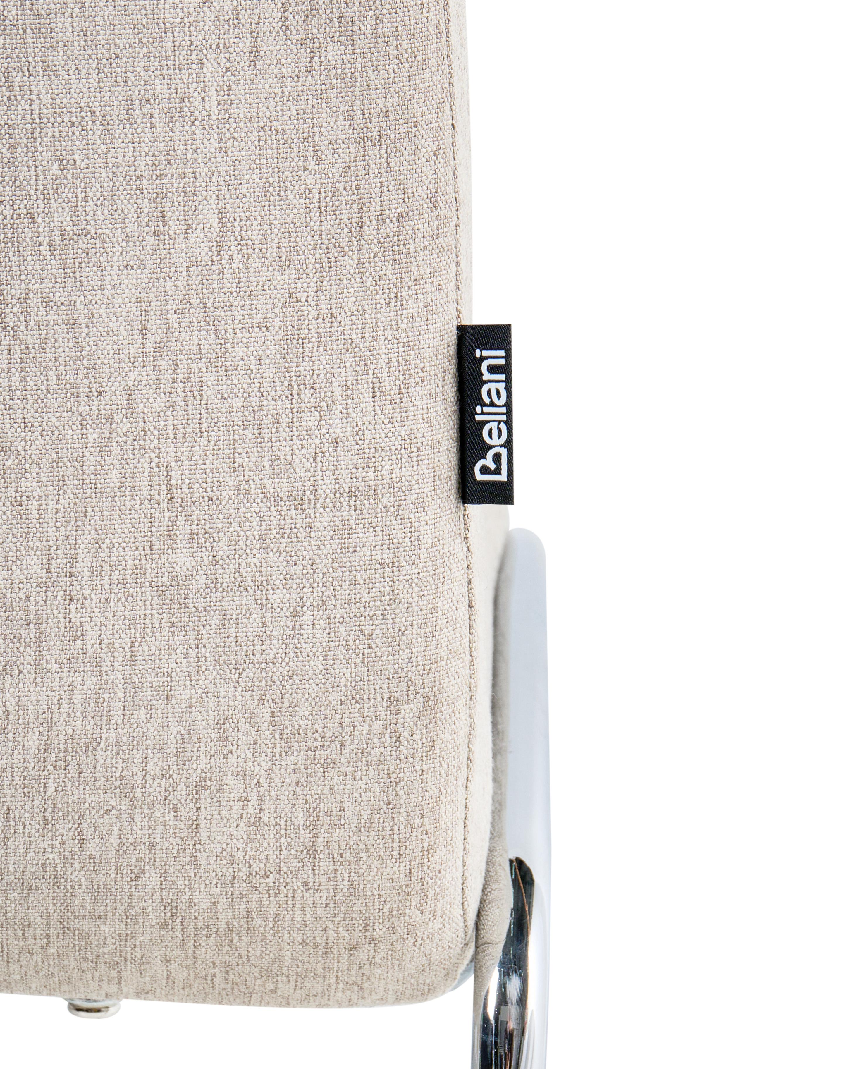 Set van 2 eetkamerstoelen LECCO Stof Beige