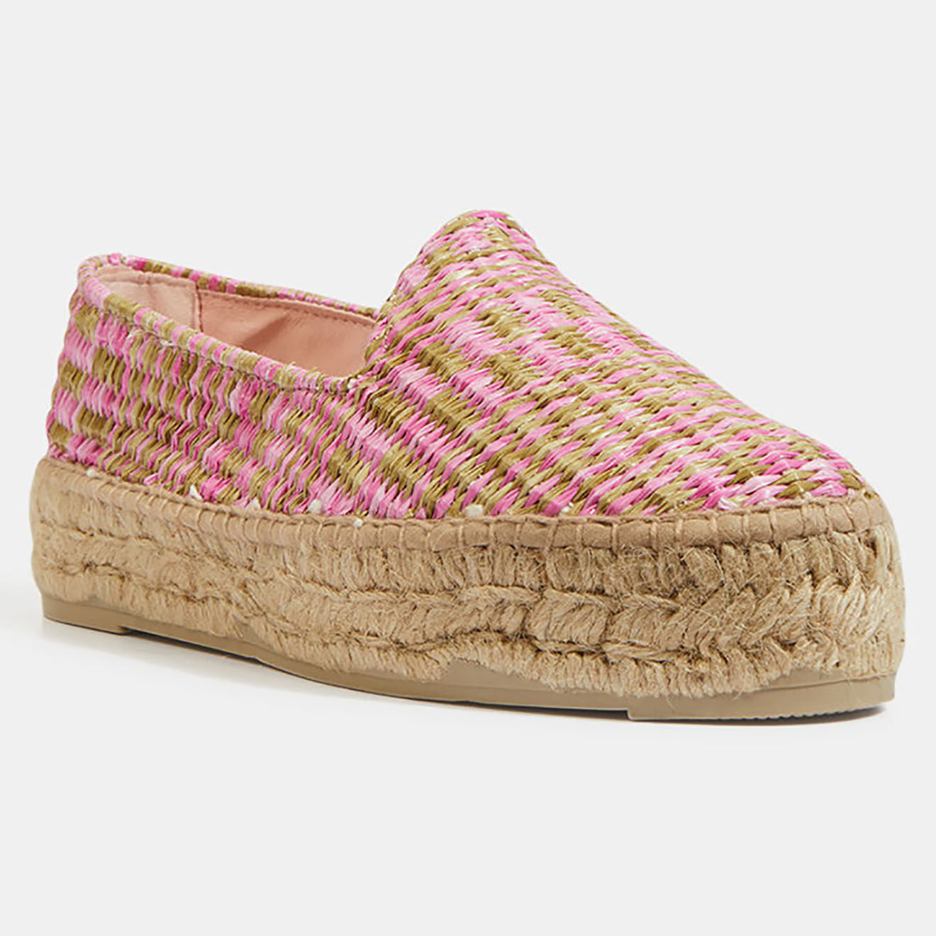 Manebi Espadrilles Double Sole rose/multicolore