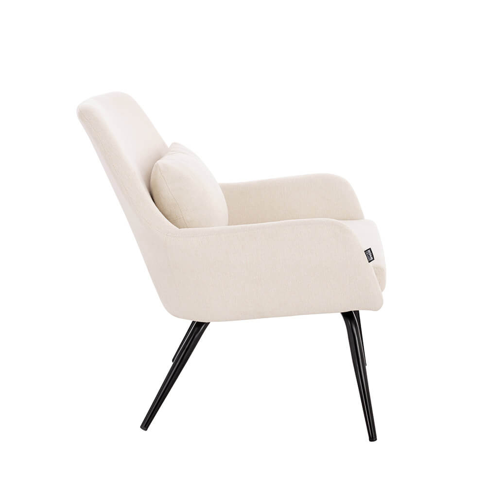 HOME DELUXE fauteuil â Webstof â Wit|Beige