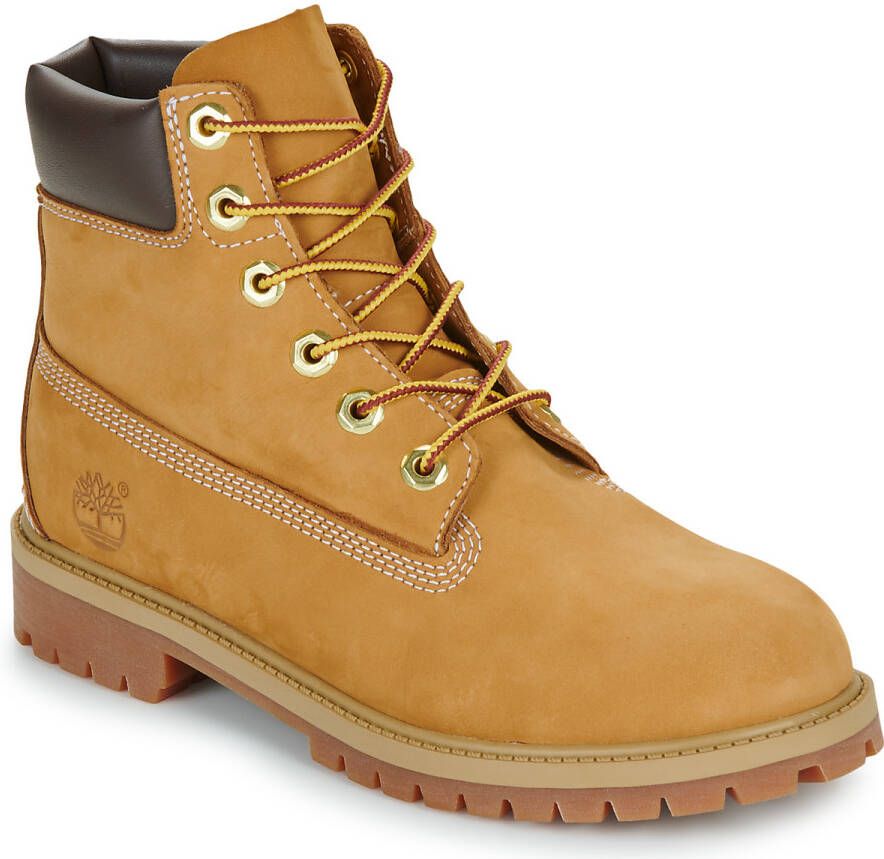 Timberland Junior Suède Logo Laarzen Rubber Zool Brown