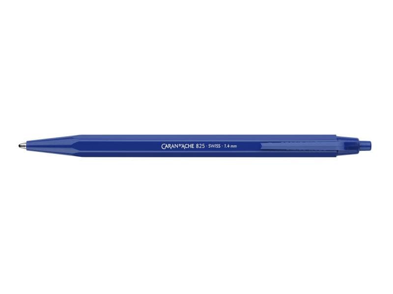 Caran d'Ache Kugelschreiber 825 Blau, 10 Stück Kuli für Schule oder Büro