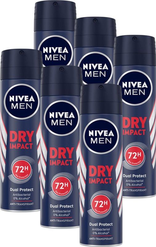 NIVEA MEN - Dry Impact - Anti-Transpirant Spray - Alcoholvrij - 150ml