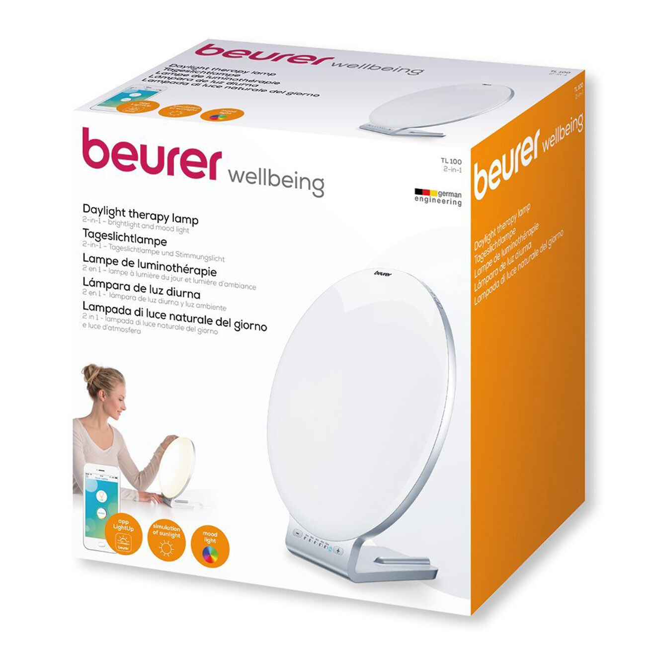 Beurer Lampe de luminothérapie 2 en 1 blanche