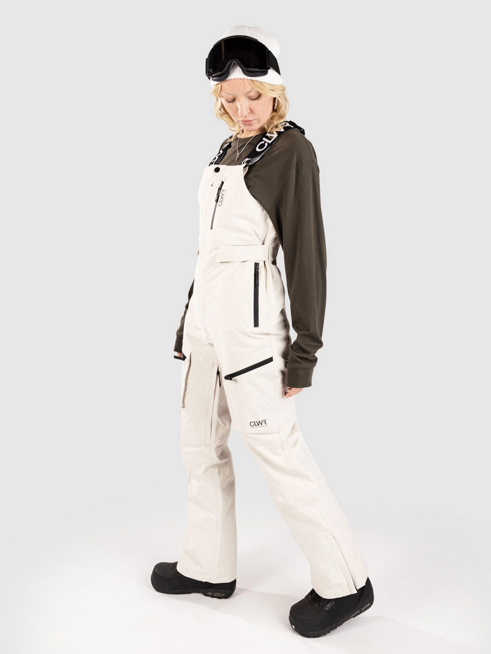 CLWR Slash Bib Bib Pants off/white