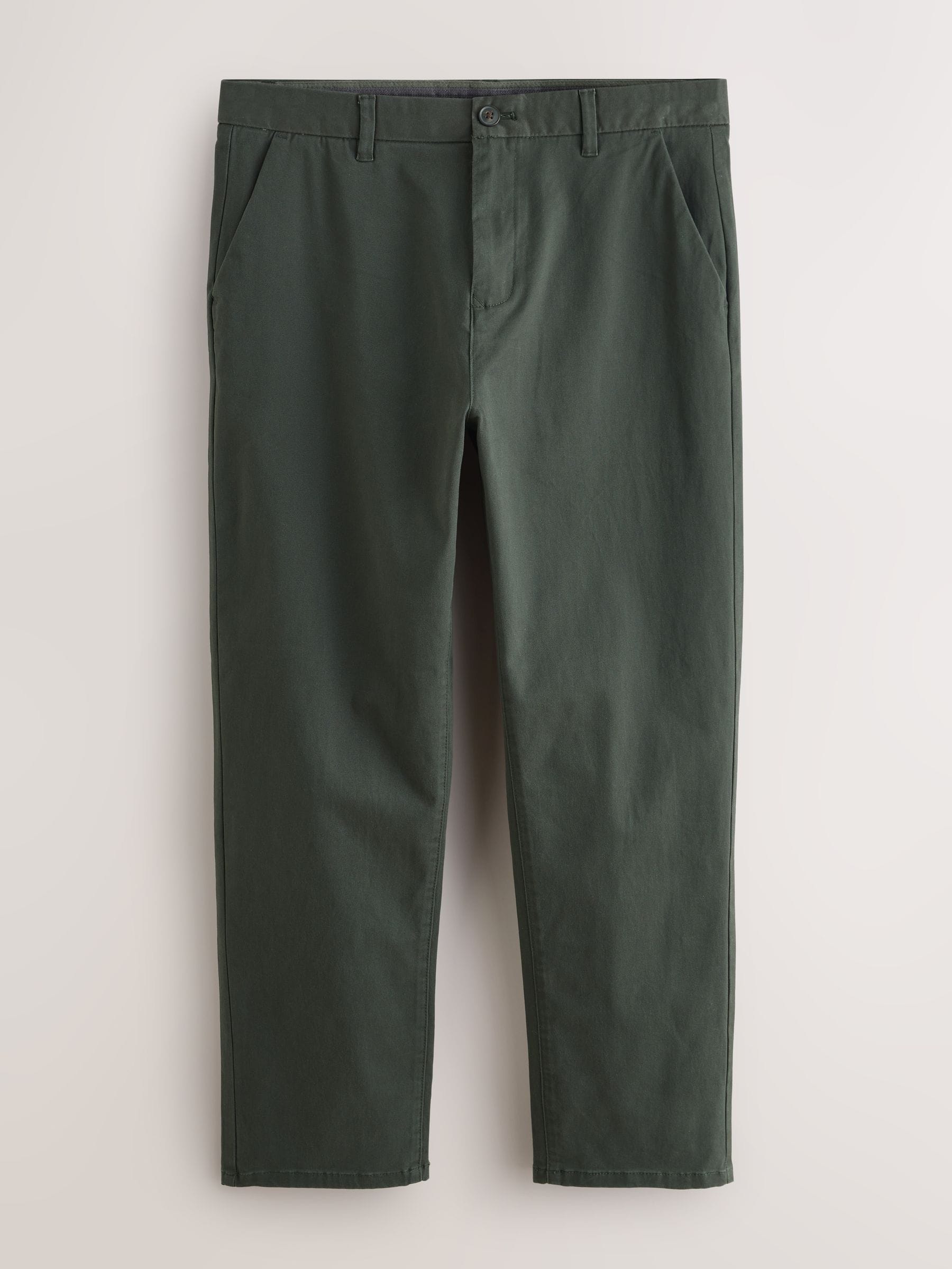 Donkergroen - Straight fit - Stretchy chino