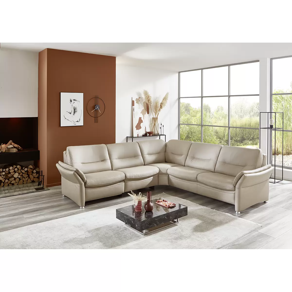 Ecksofa Flums Beige