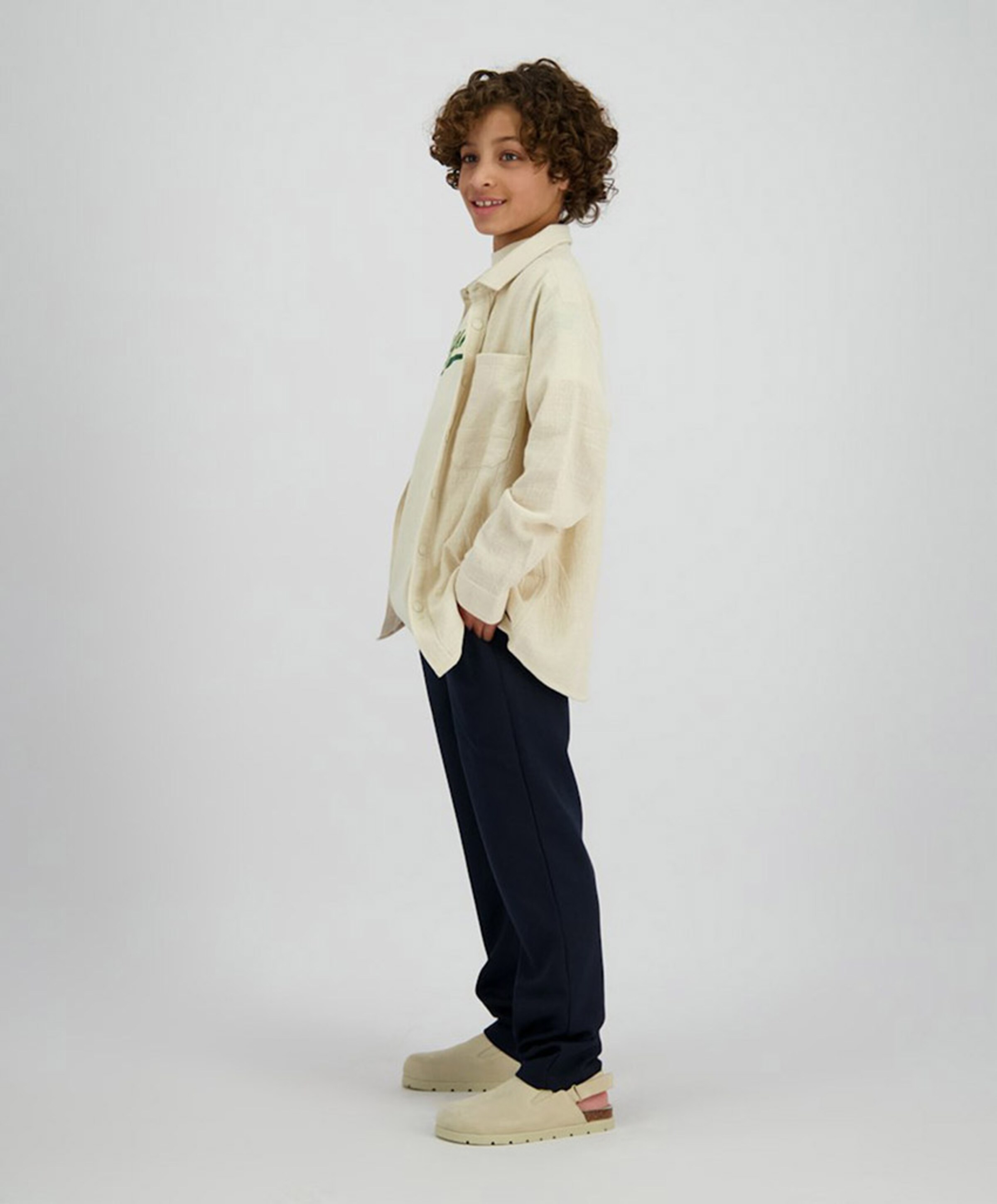 Vingino Jongens overhemd lange mouw beige