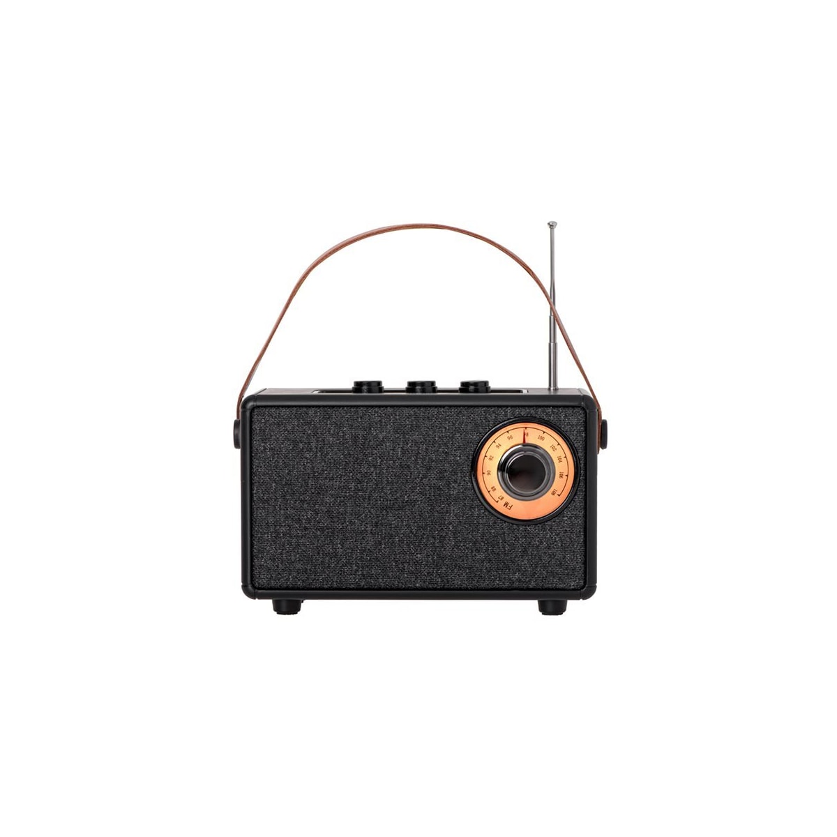 FM-radio med Bluetooth og TWS-funksjon - svart
