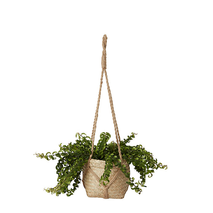 Pot suspendu herbes marines naturel 12 cm