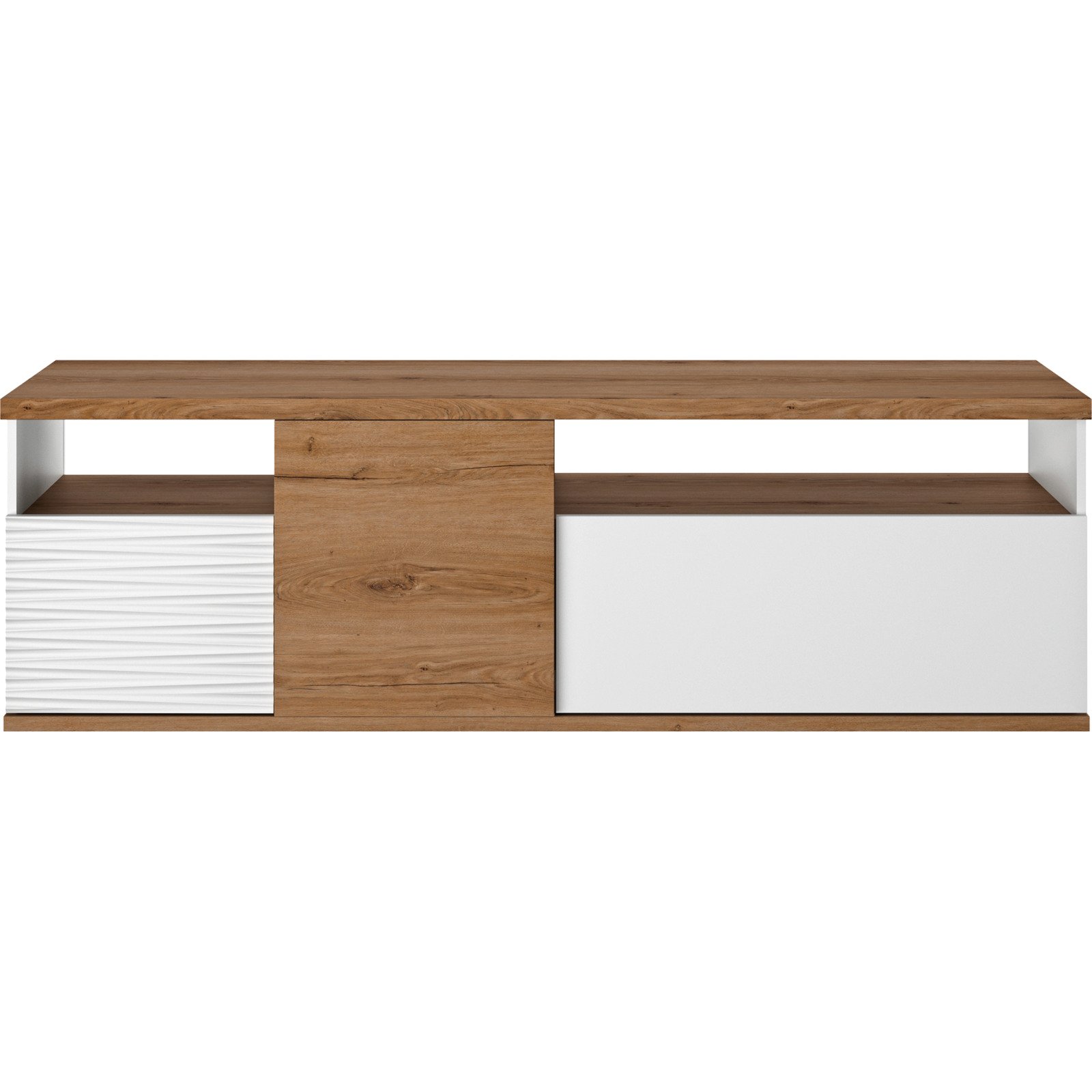 TV-Möbel Otello Dekor Eiche weiss 181.5 x 56.5 x 47 cm