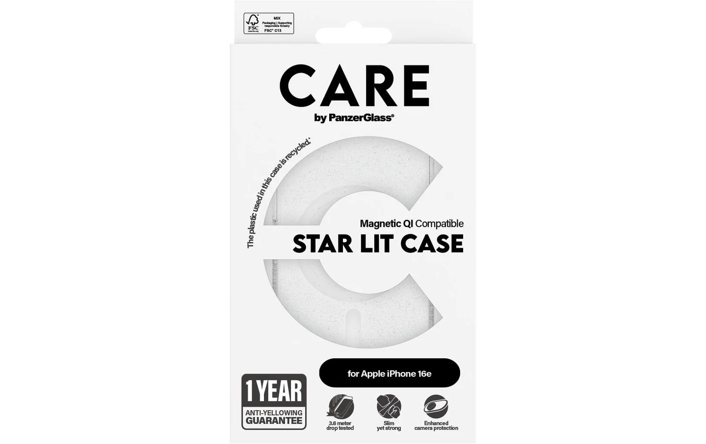 by PanzerGlass Flagship Case Combat iPhone 16e WeissSchutzhüle für iPhone 16e