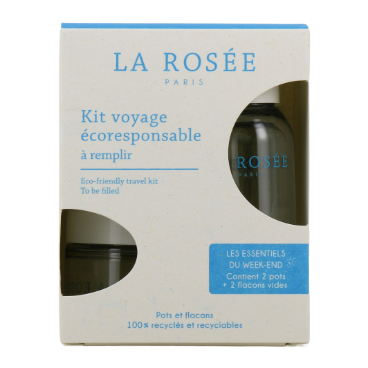 La Rosée Kit Voyage écoresponsable - 2 Pots + 2 Flacons