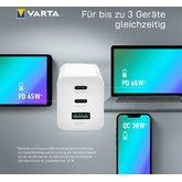 Adaptateur USB High Speed Charger, 65 W, blanc